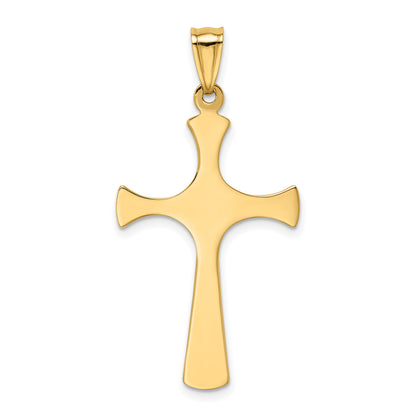14k and White Rhodium Fancy Cross Pendant