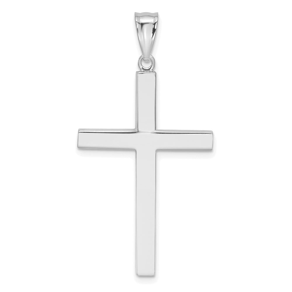 14K White Gold Latin Cross Pendant