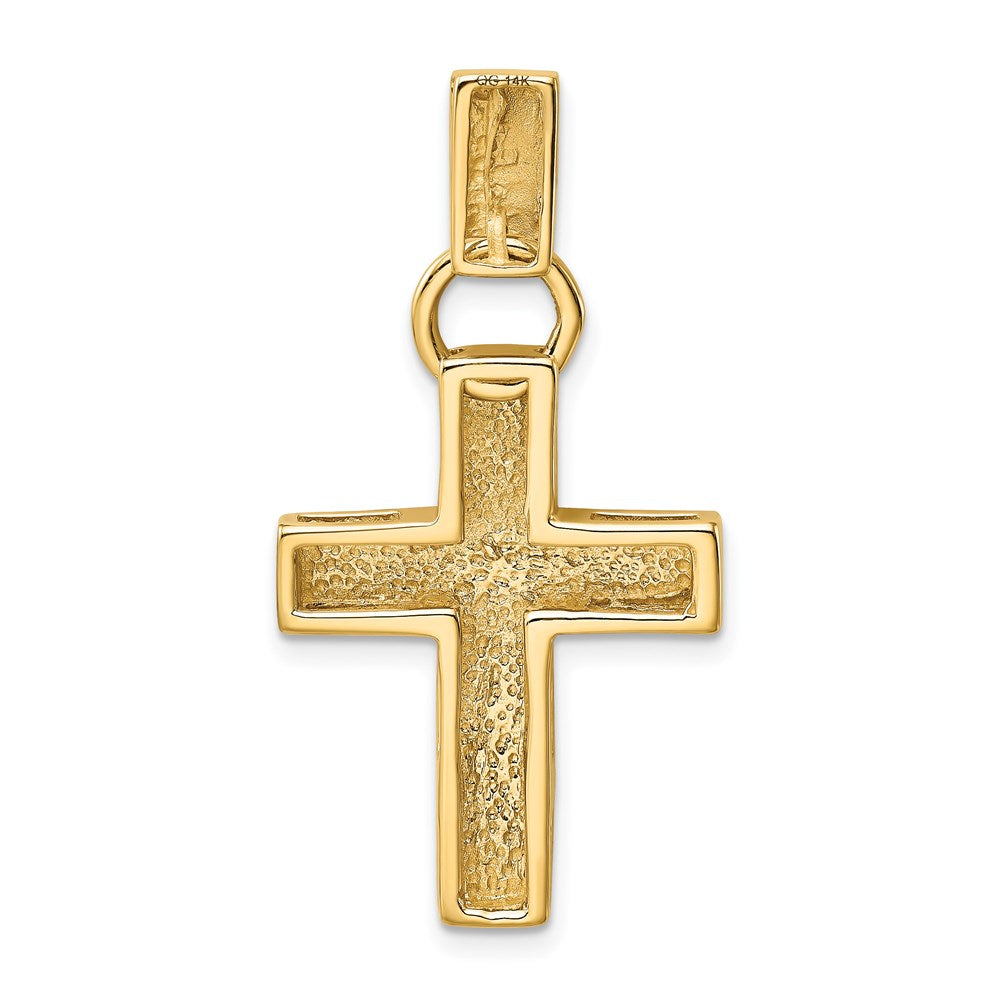 14k Hollow Cross Pendant