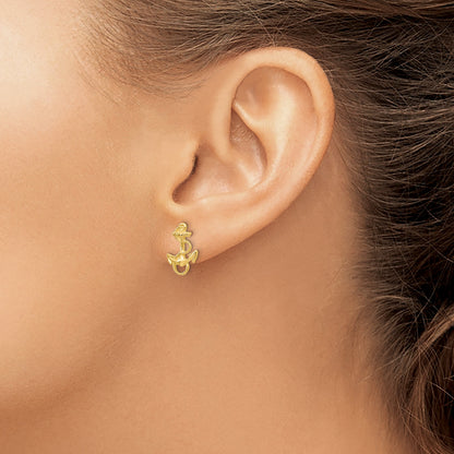 14K Anchor with Rope Trim Post Earrings