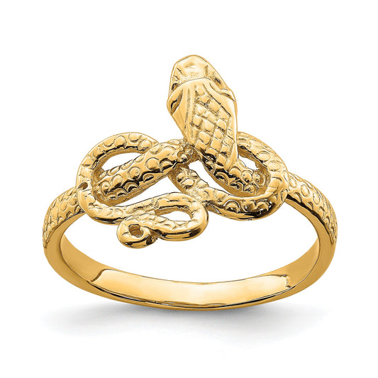 14K Polished Snake Ring