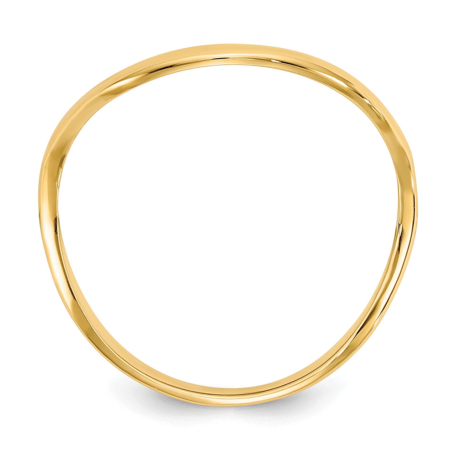 14K Polished Wave Fashion Thumb Ring Size 9