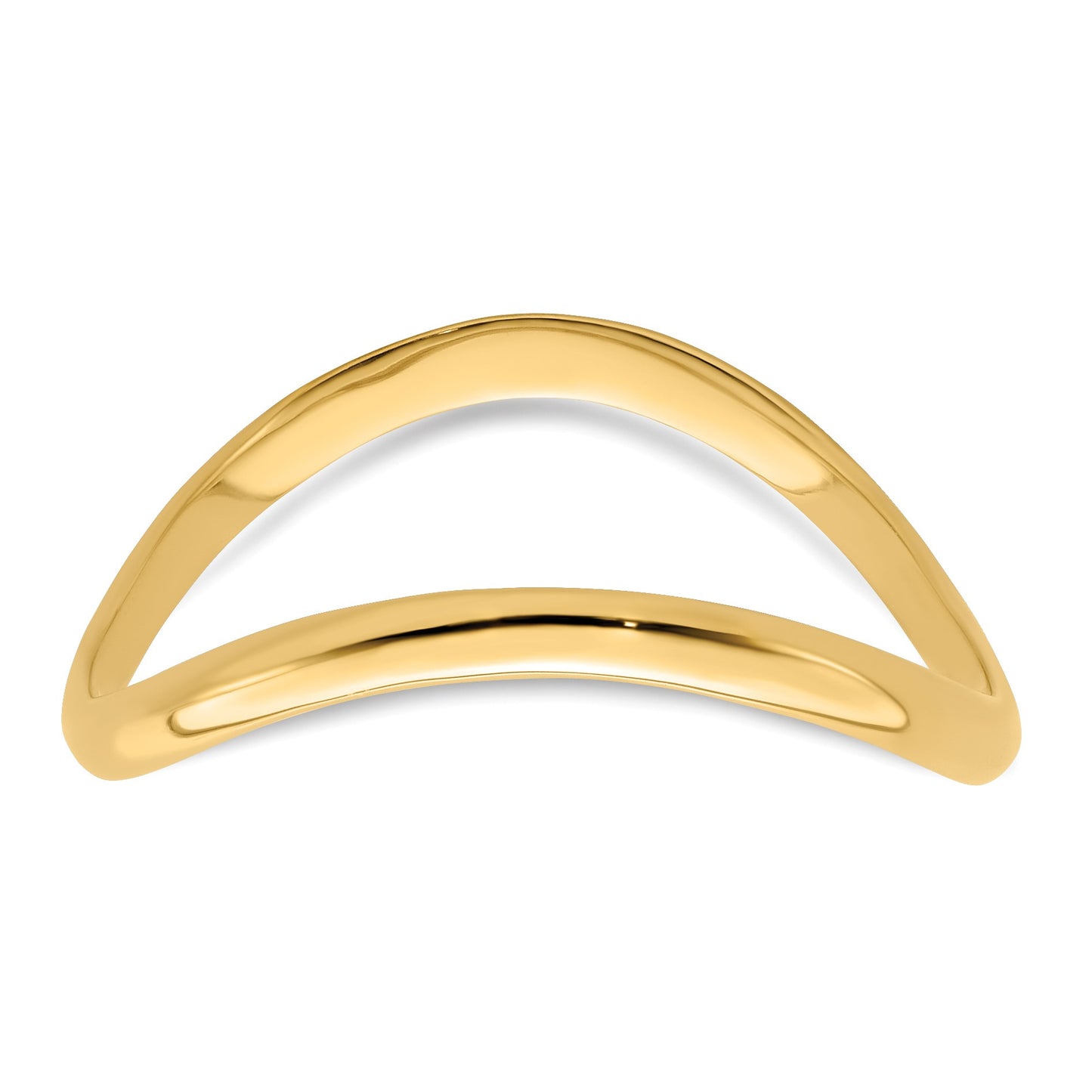 14K Polished Wave Fashion Thumb Ring Size 9