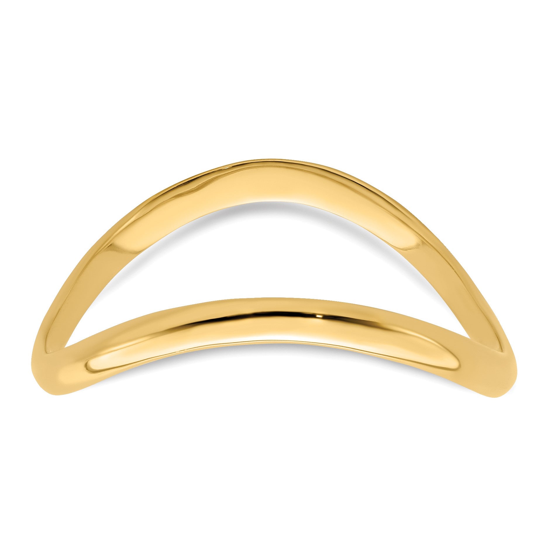 14K Polished Wave Fashion Thumb Ring Size 9