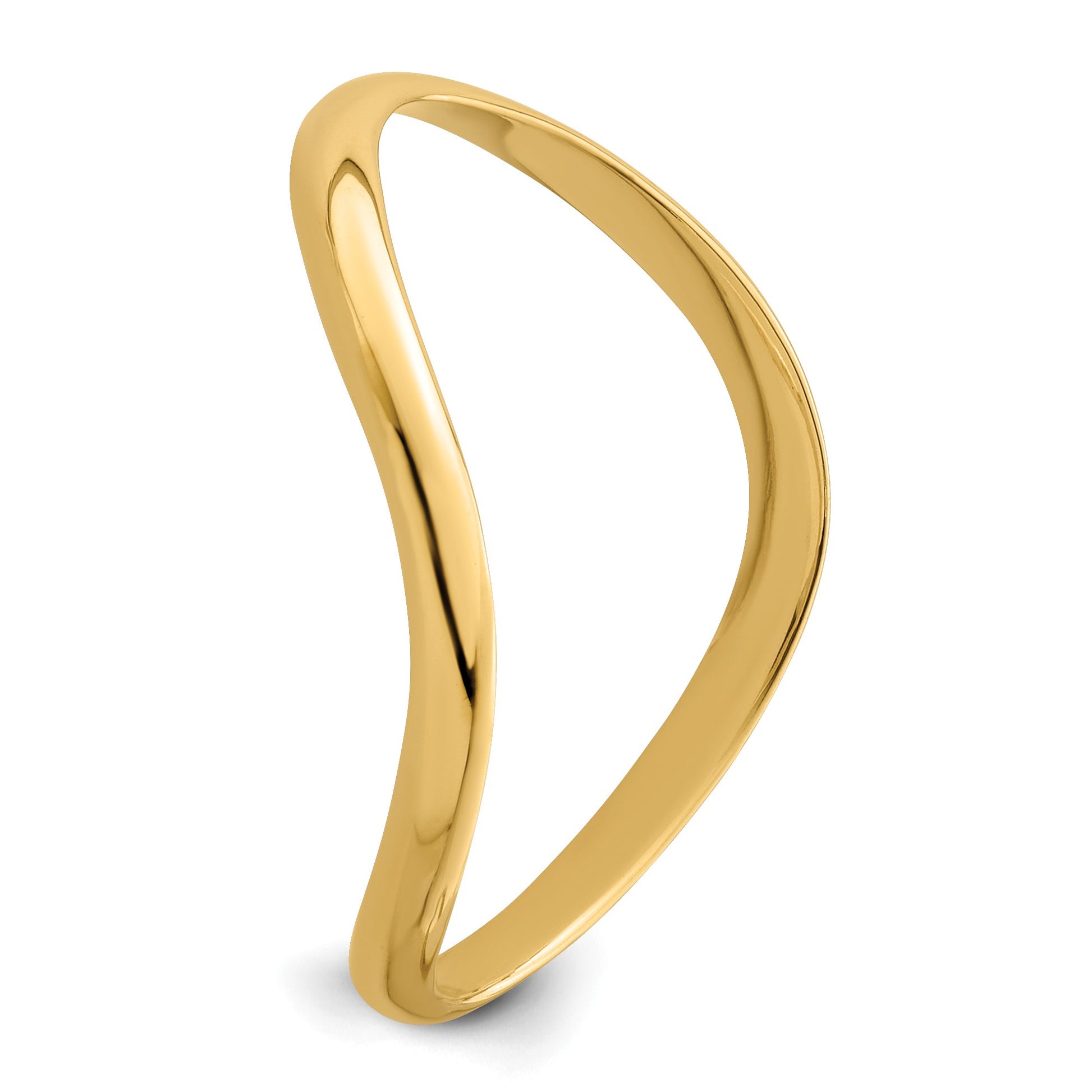 14K Polished Wave Fashion Thumb Ring Size 9