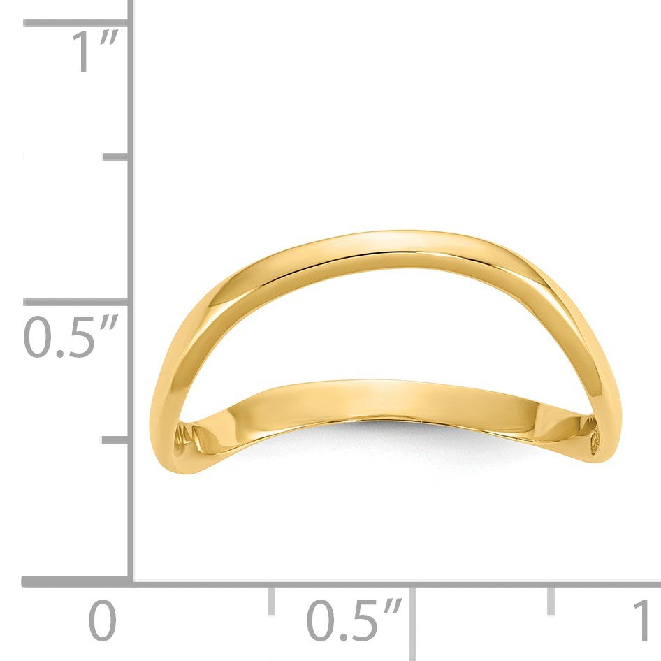 14K Polished Wave Fashion Thumb Ring Size 9