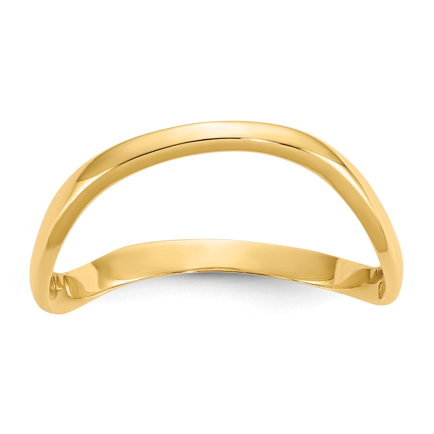 14K Polished Wave Fashion Thumb Ring Size 9
