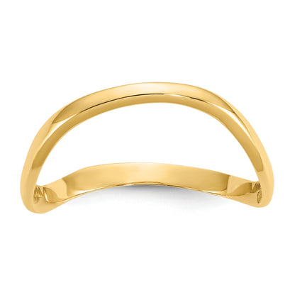 14K Polished Wave Fashion Thumb Ring Size 9