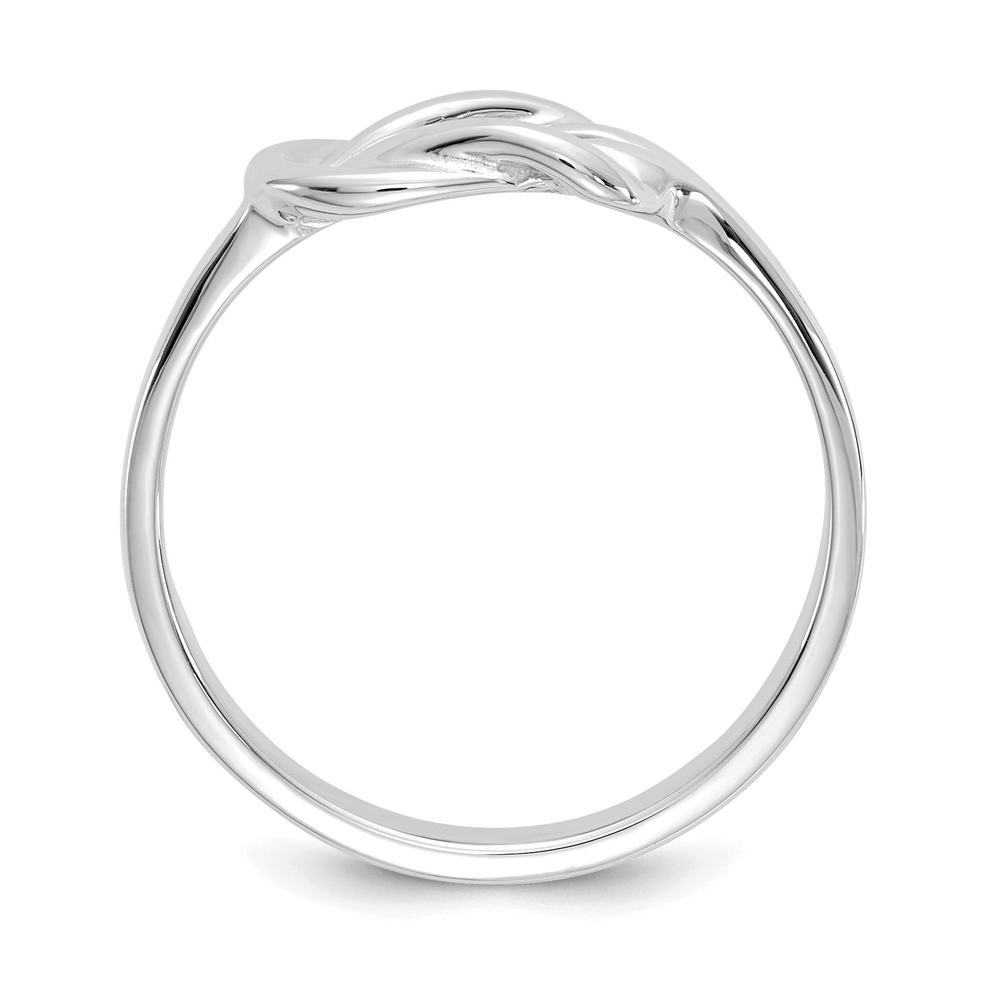 14K White Gold Freeform Knot Ring
