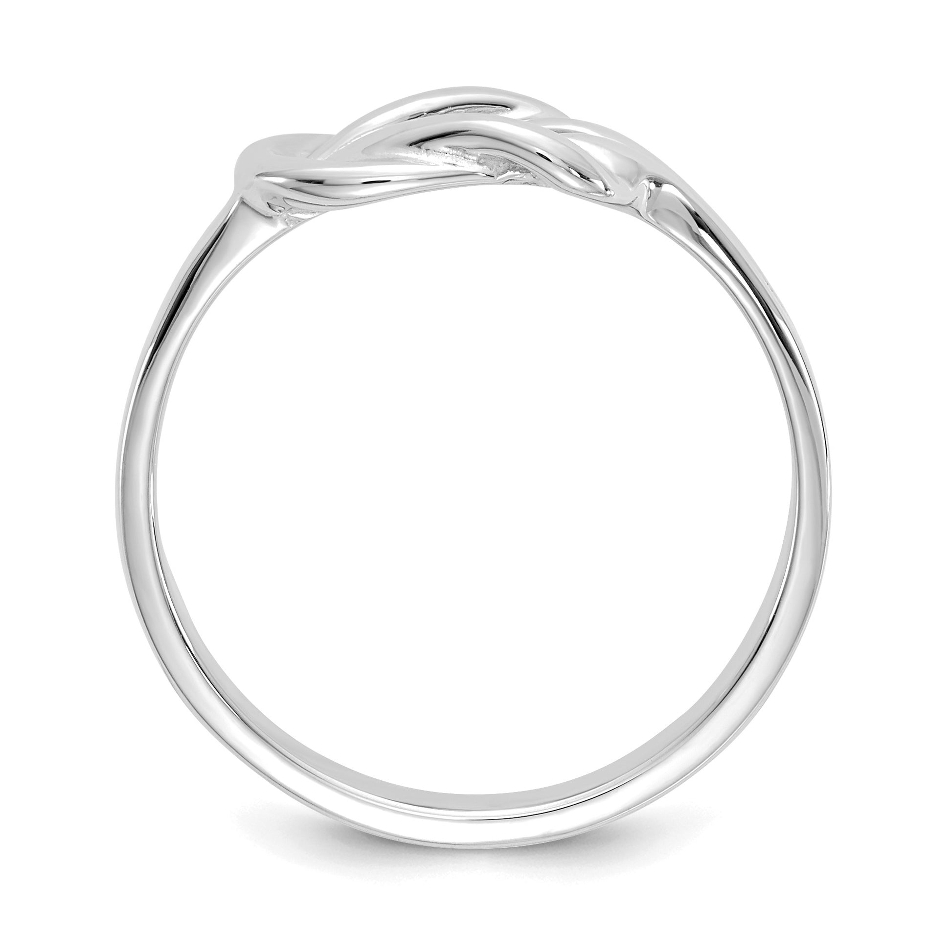 14K White Gold Freeform Knot Ring