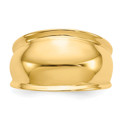 14K Ridge-edged Dome Ring