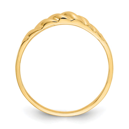 14K Polished Valley Dome Ring
