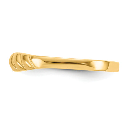 14K Polished Valley Dome Ring