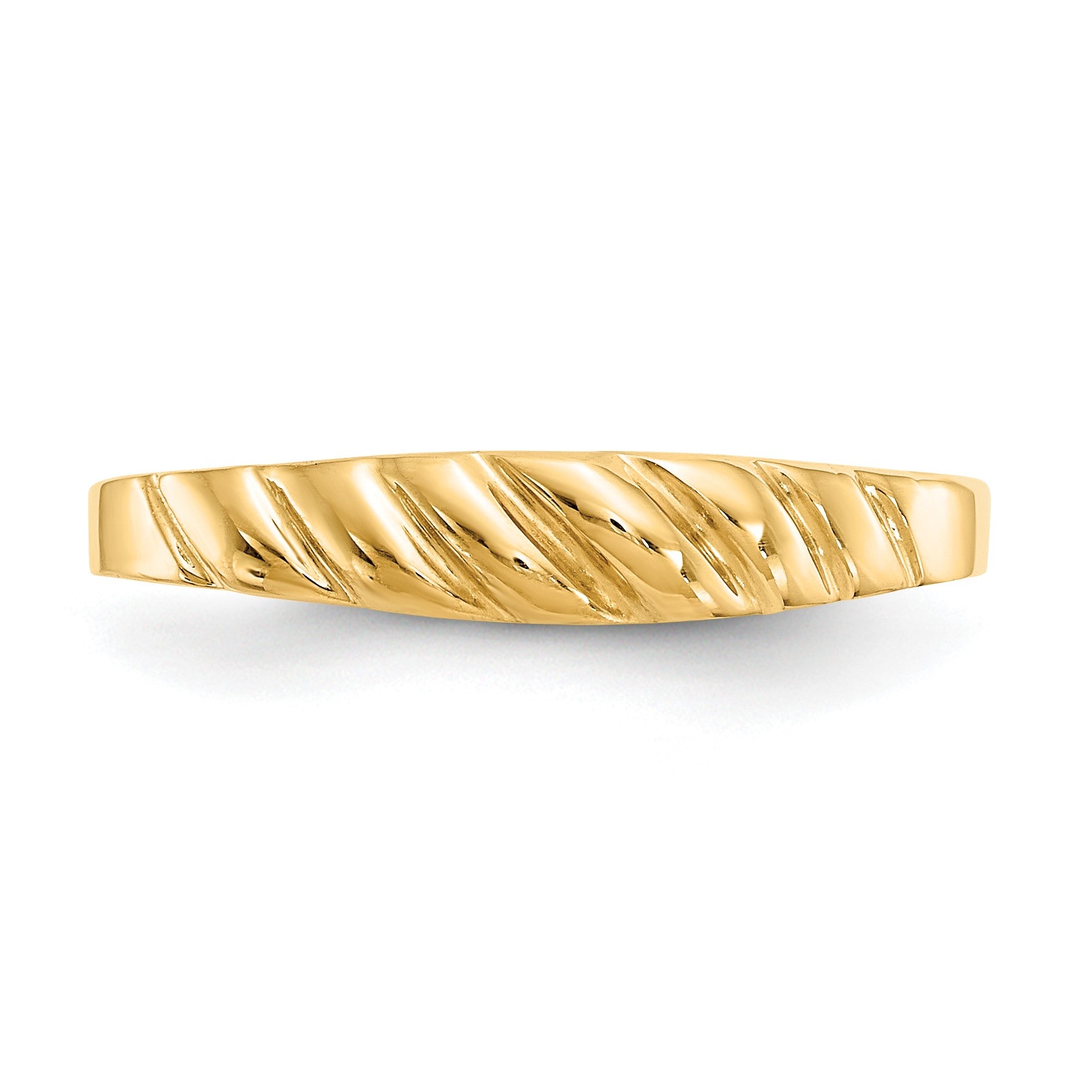14K Polished Valley Dome Ring