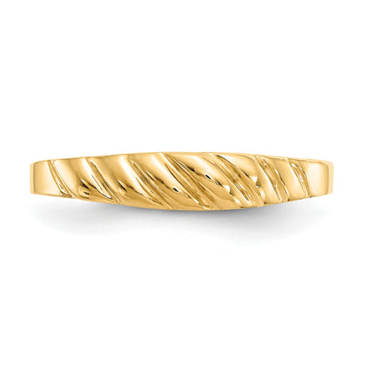 14K Polished Valley Dome Ring