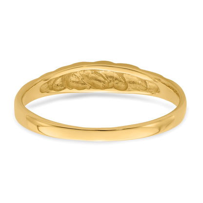 14K Polished Valley Dome Ring