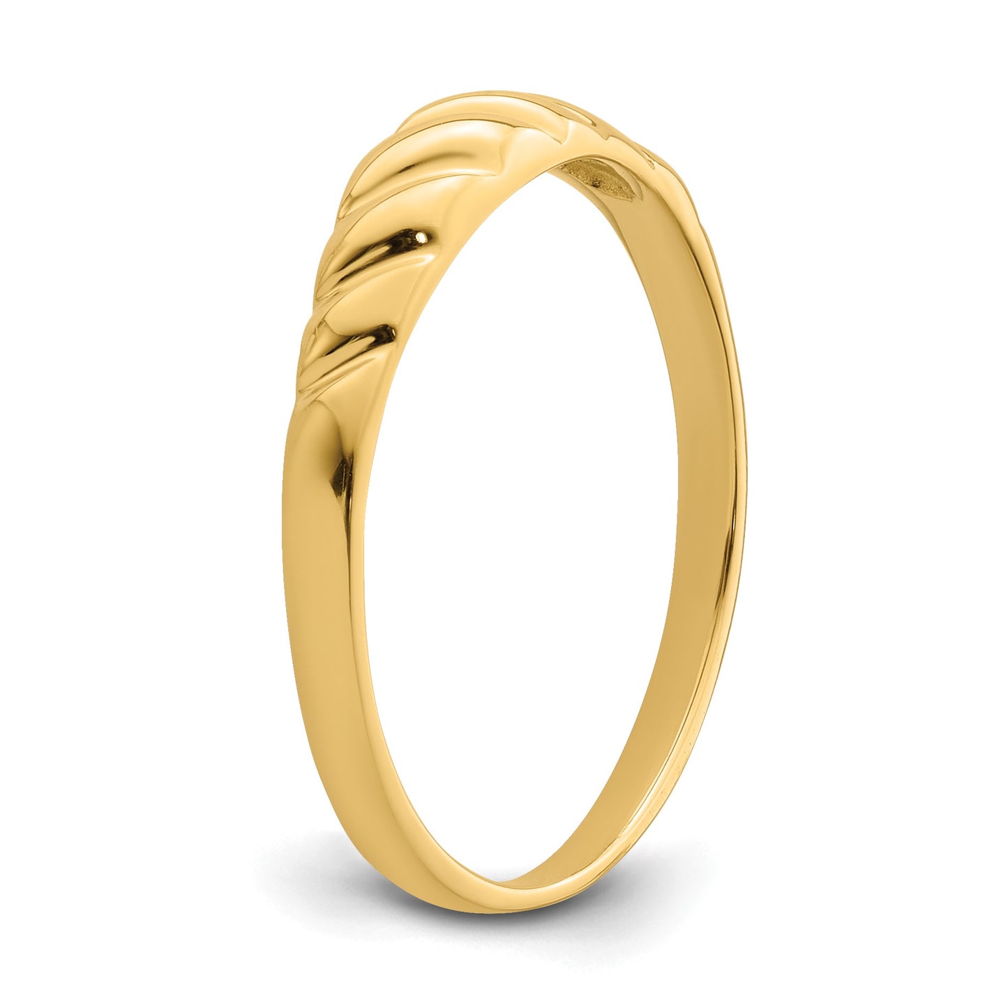 14K Polished Valley Dome Ring