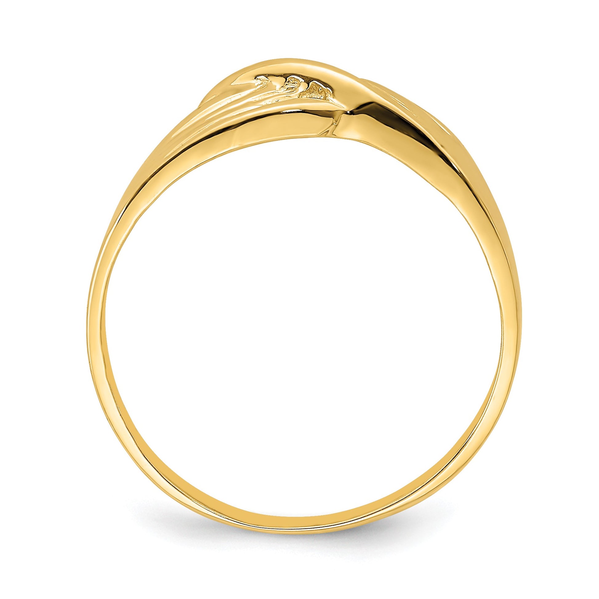 14K Polished Freeform Ring