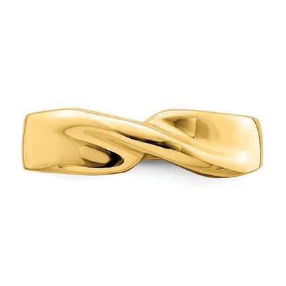 14K Polished Single Twist Ring