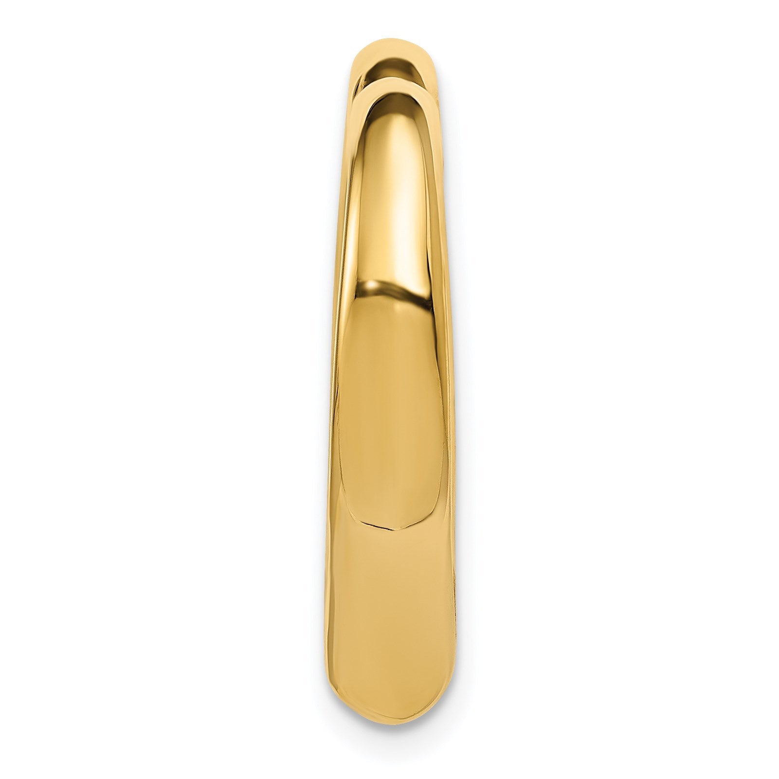 14K Polished Floating Heart Chain Slide
