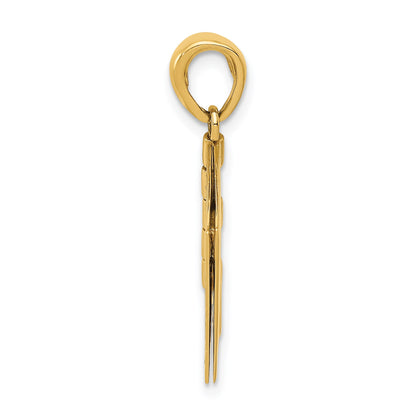 14K Two-tone 3-D Enameled Moveable SWEETHEART Book Charm