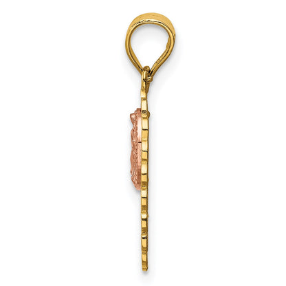 14k Two-tone 15 Our Lady of Guadalupe Pendant