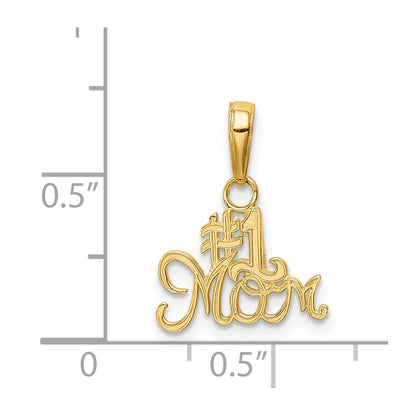 14k #1 MOM Charm