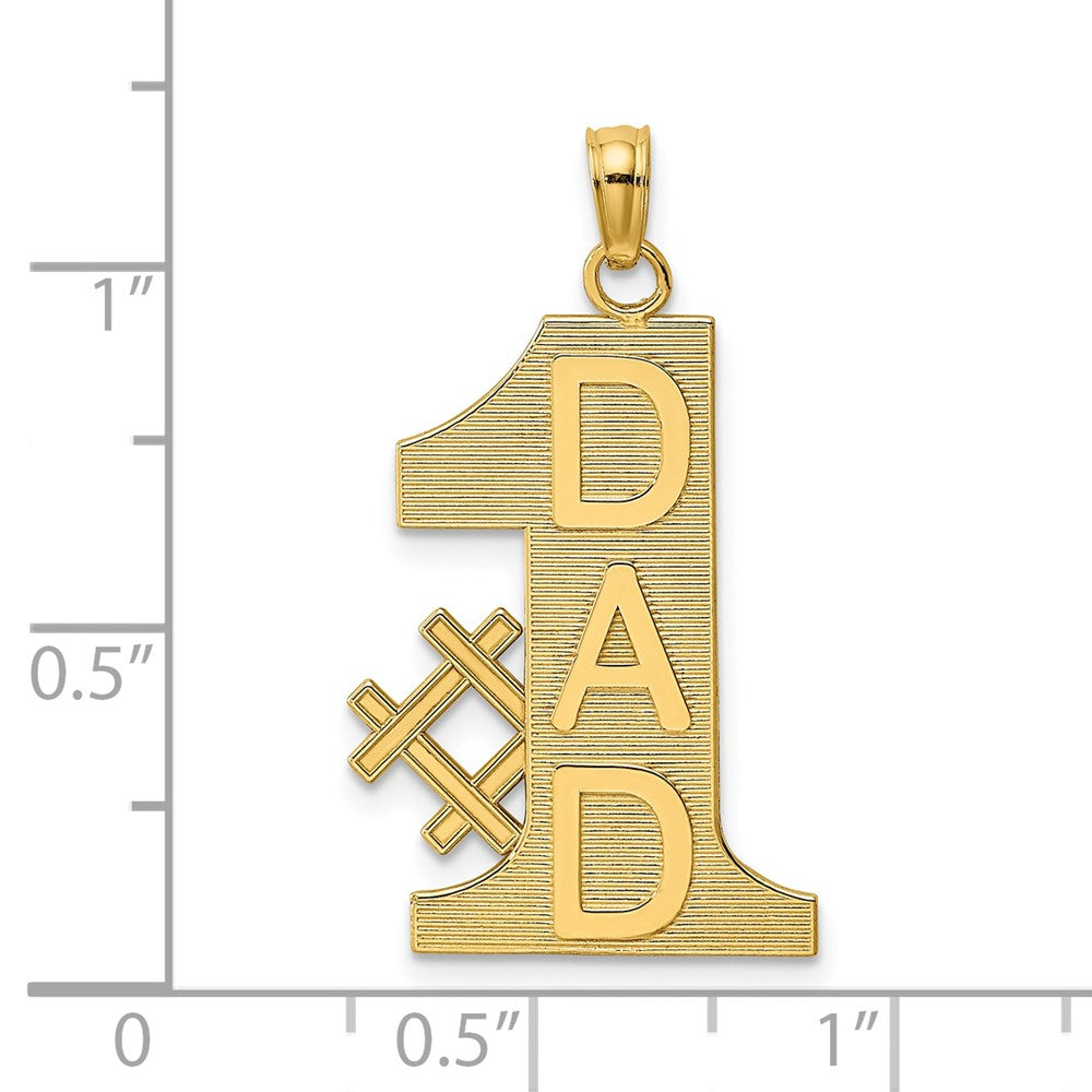 14k #1 DAD Charm