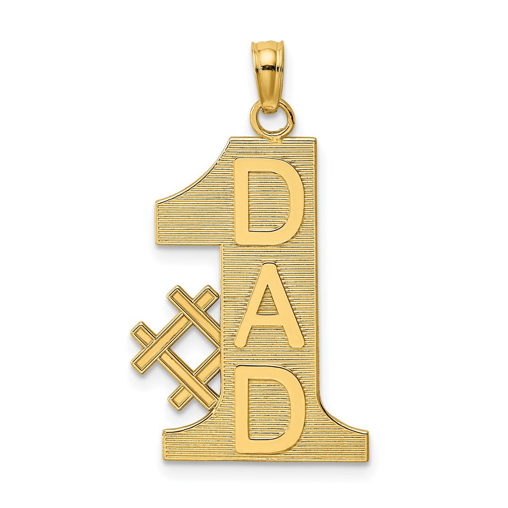 14k #1 DAD Charm