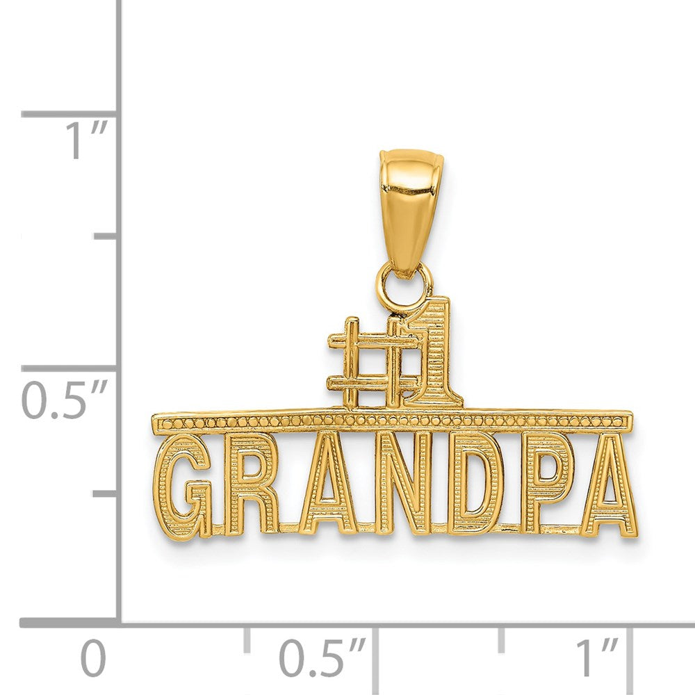 14k #1 GRANDPA Pendant