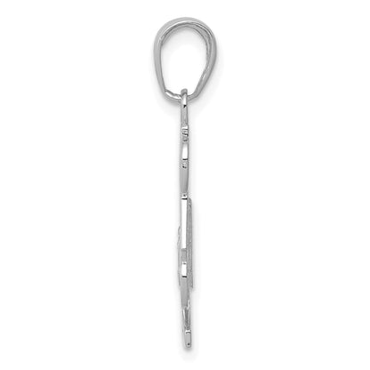 14K White Gold #1 DAD Charm