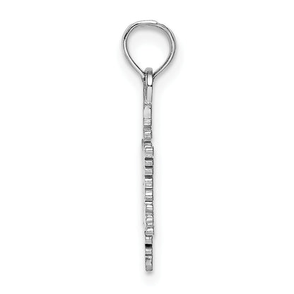 14k White Gold Small Snowflake Pendant