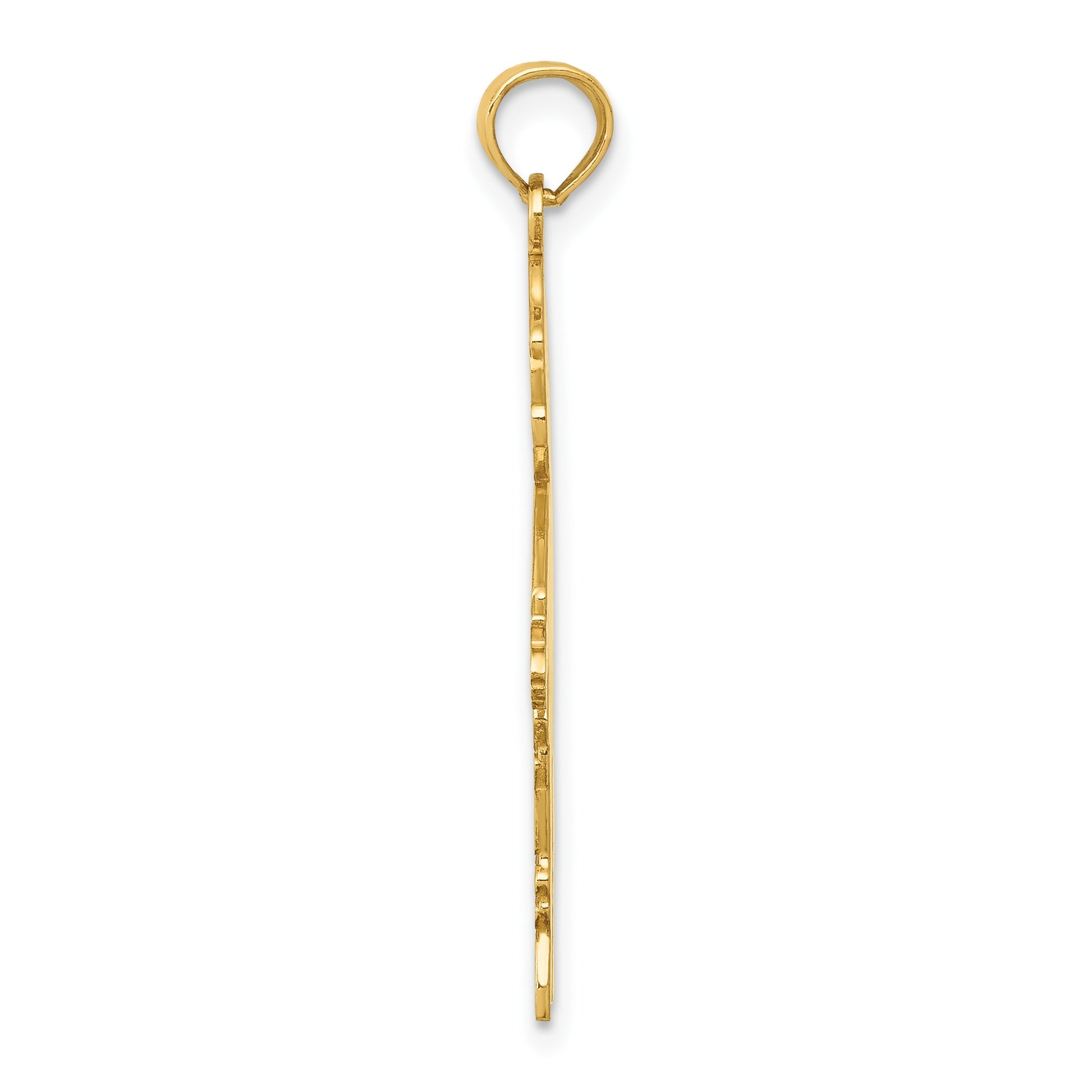 14k Flat Engravable Boy Charm