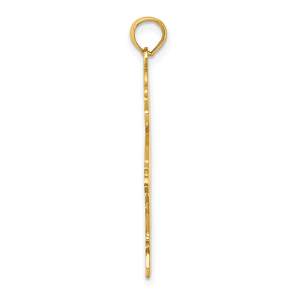14k Flat Engravable Boy Charm