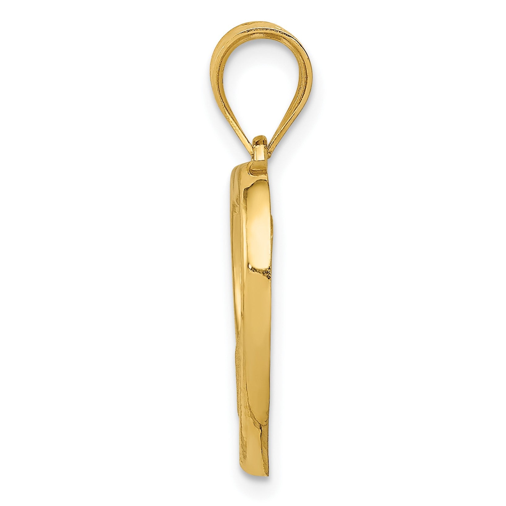 14k Polished and Satin Mom and Baby Heart Charm