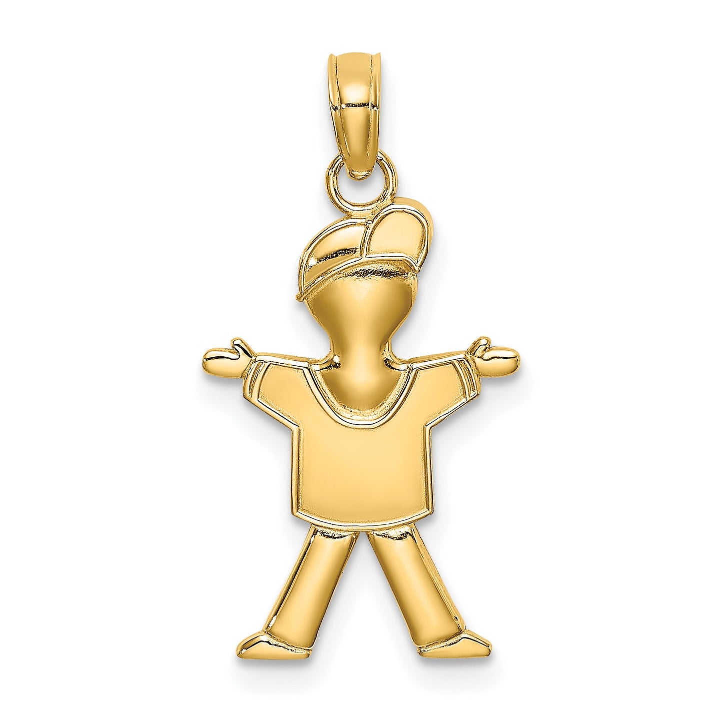 14k Polished Full Body Boy Charm