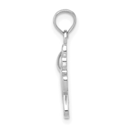 14K White Gold Little Girl Charm