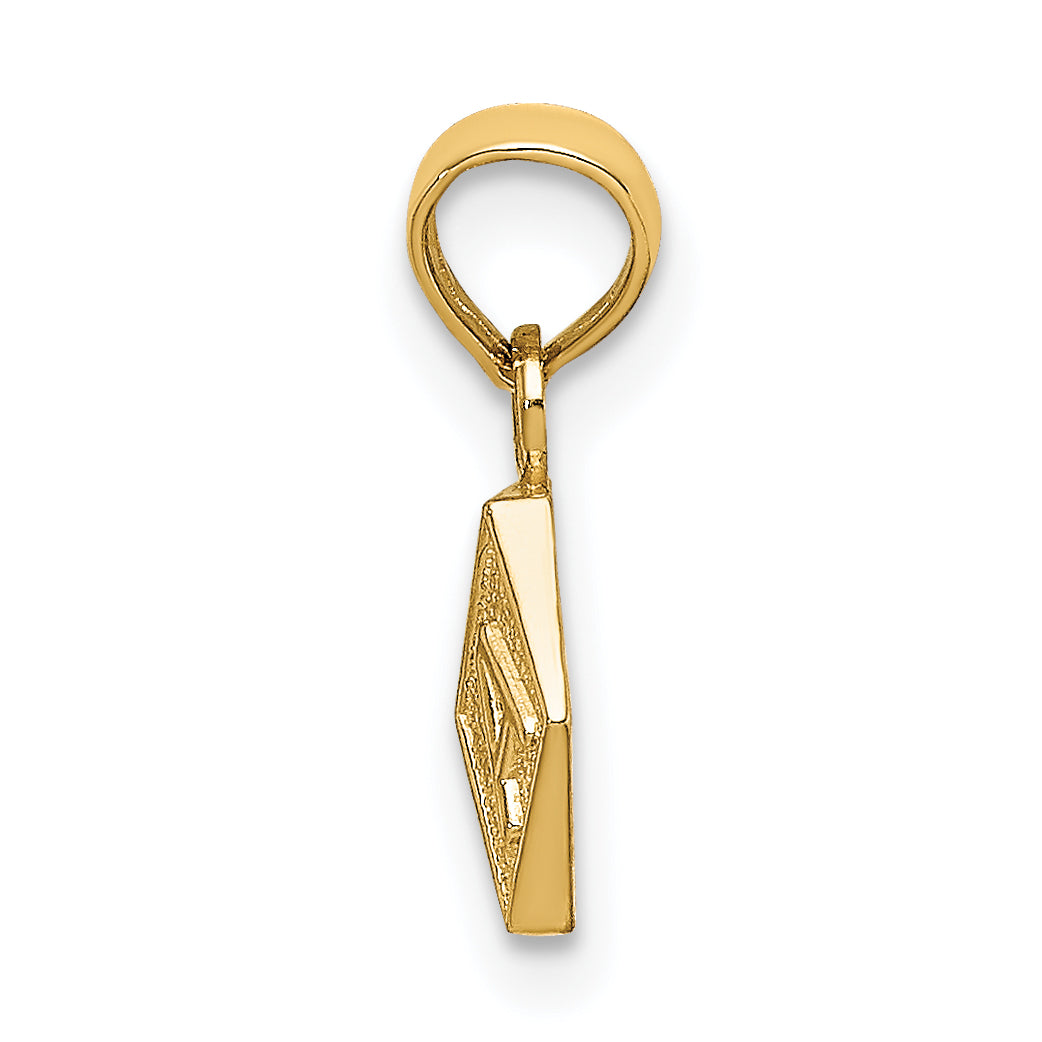 14k Yellow Gold AB with Apple Baby Block Charm