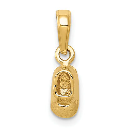 14k Yellow Gold  3-D Baby Shoe Charm