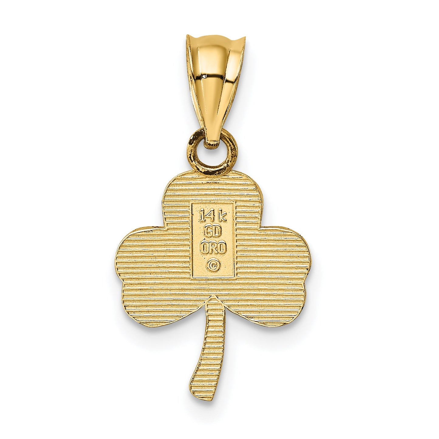 14k 3-Leaf Clover Pendant