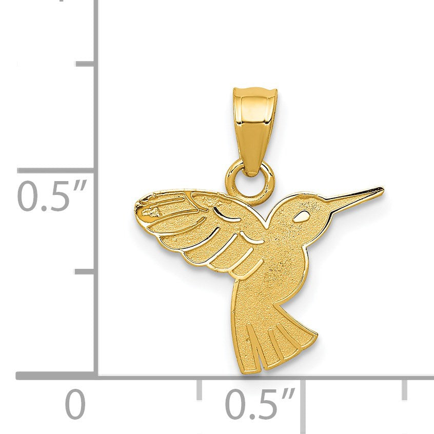 14k Hummingbird Pendant