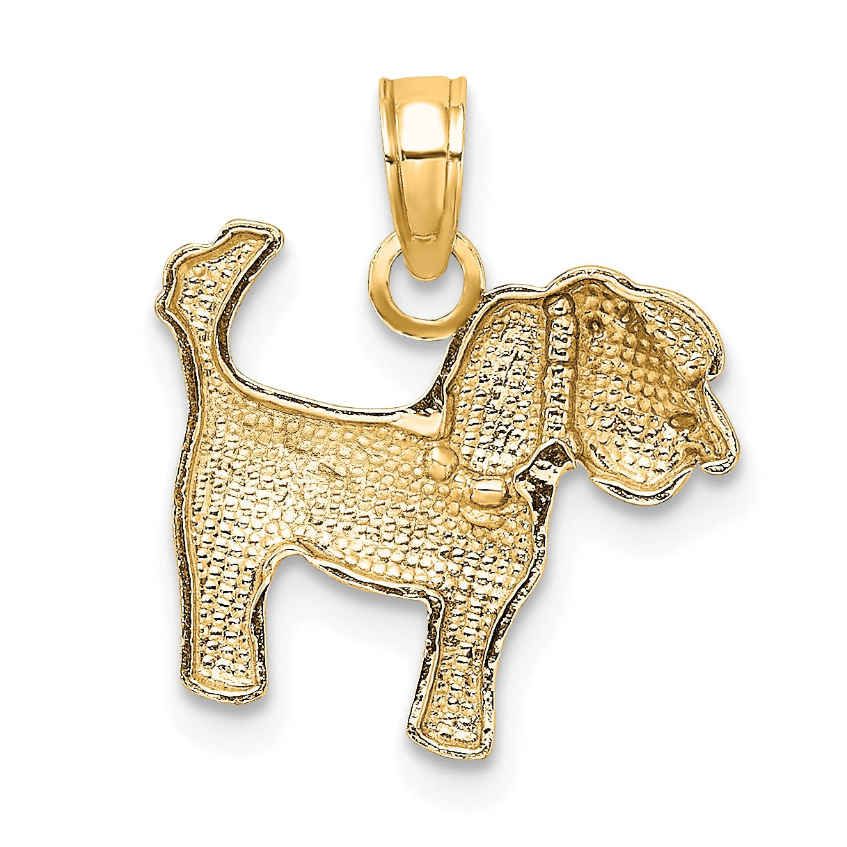 14k Polished Dog Charm