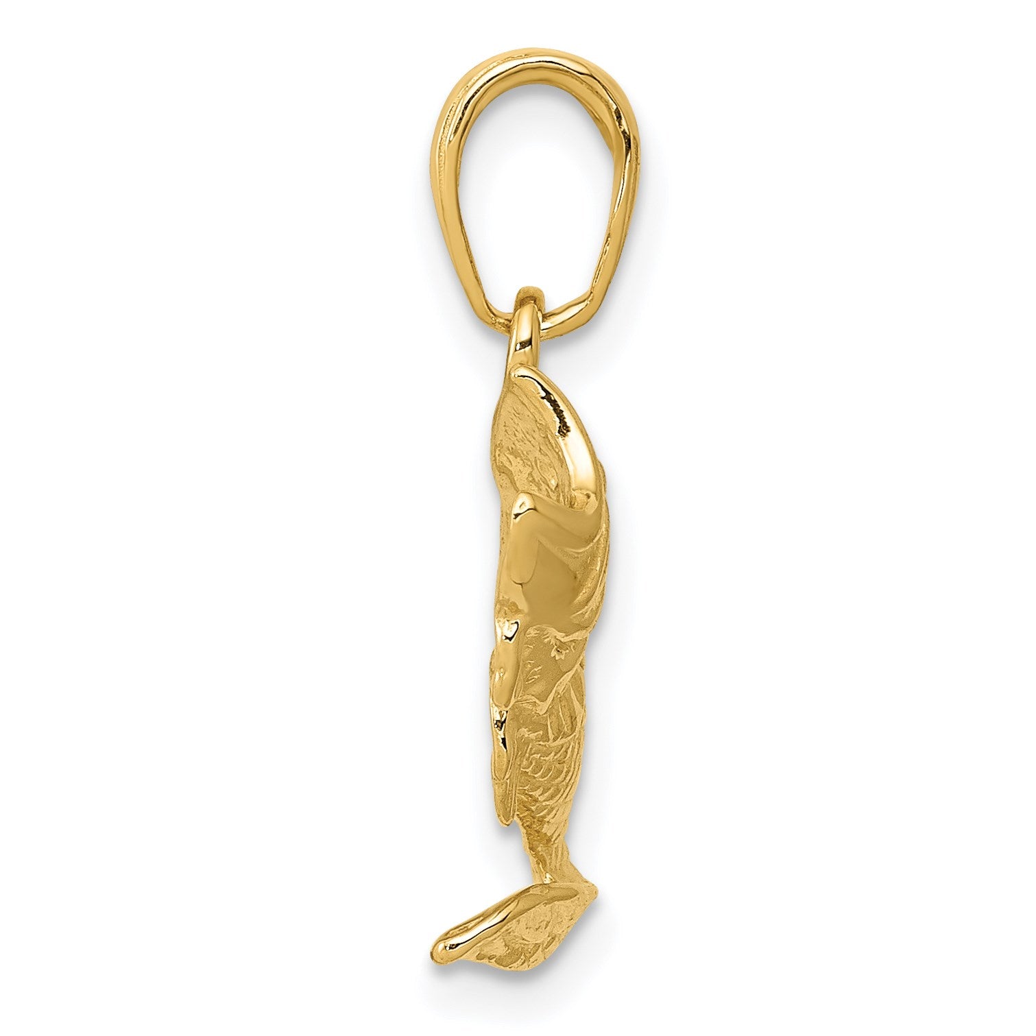 14k Small Bass Fish Charm