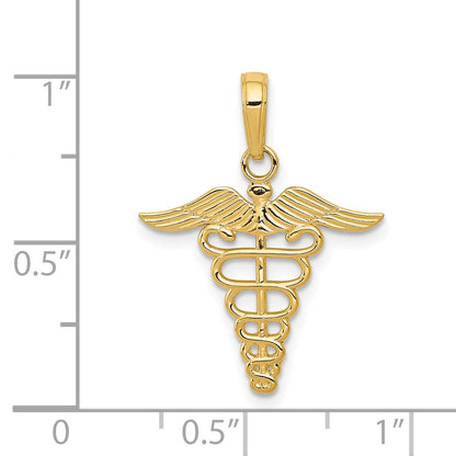 14k Caduceus Charm