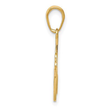 14k Comb and Scissors Charm