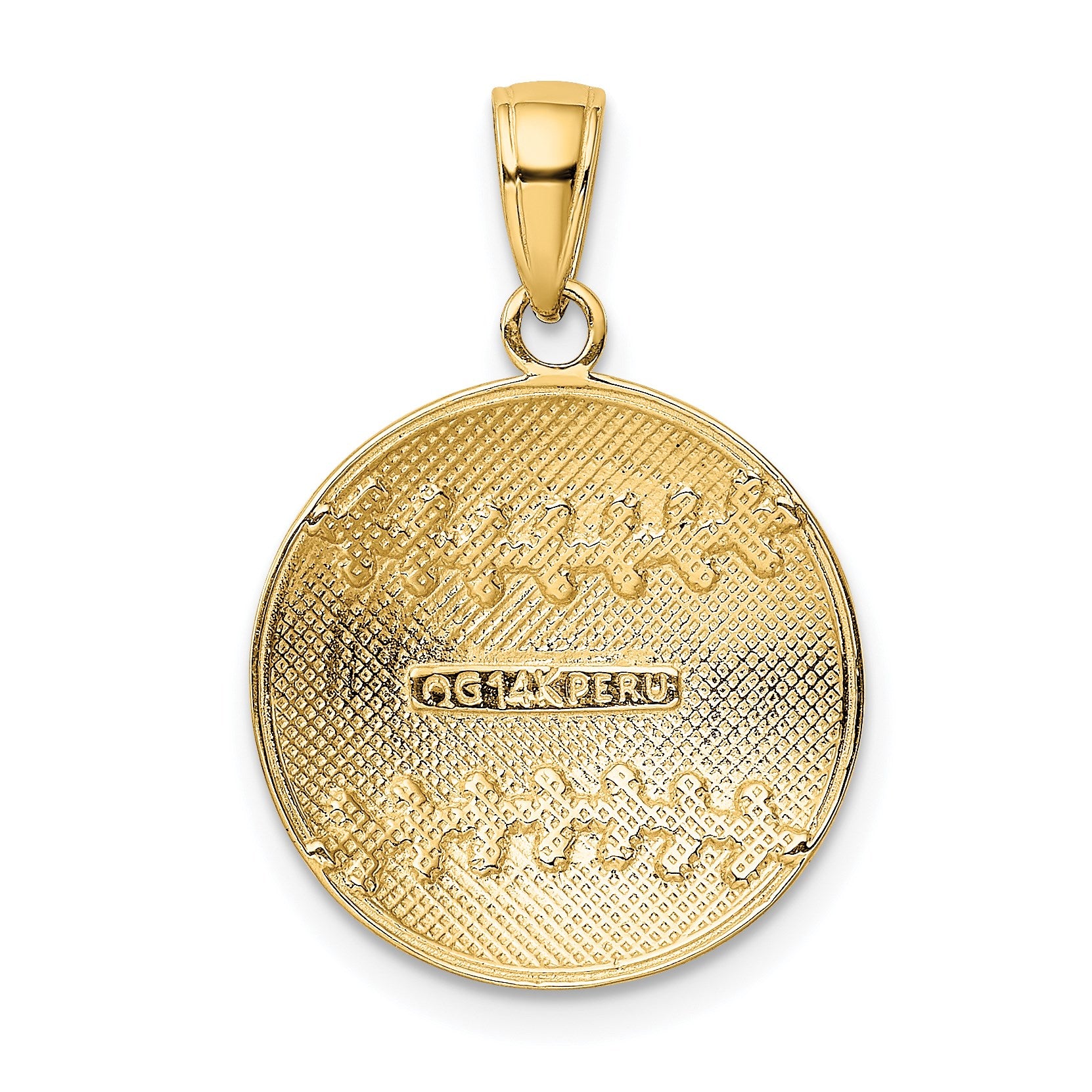14k Polished Baseball Charm