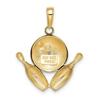 14k Bowling Pins and Ball Charm