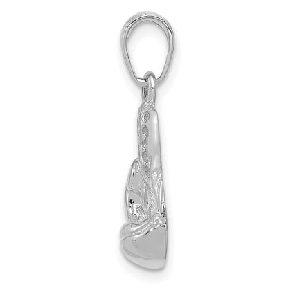 14k White Gold Cut-out Boxing Glove Charm