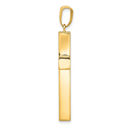 14k Hollow Cross Pendant
