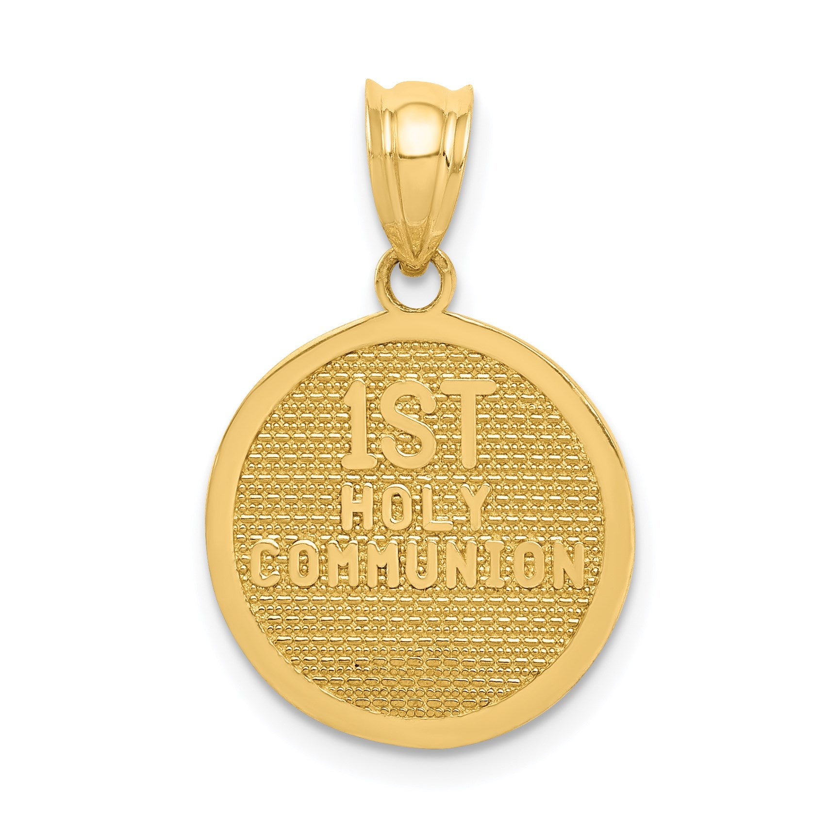 14k Reversible Cross and 1ST HOLY COMMUNION Charm